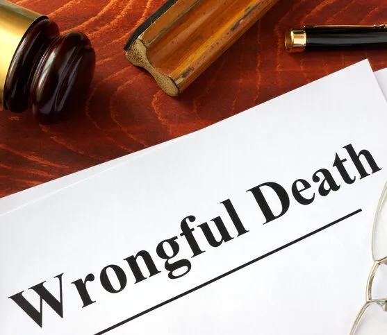 Legal document with the words "Wrongful Death" written on it. If you have lost a loved one due to negligence or an accident our wrongful death lawyers in Bryan, TX can help.